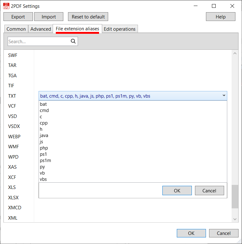 2PDF FIle extension aliases 2PDF FIle extension aliases