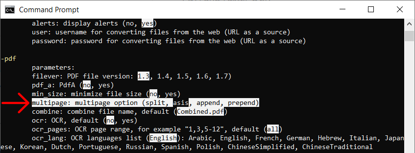 2PDF multipage option to merge files to PDF via CLI 2PDF multipage option to merge files to PDF via CLI