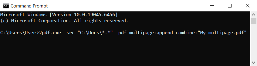 Run PDF merge from the command line Run PDF merge from the command line